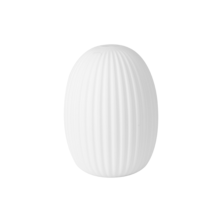 Idolite Camille 20cm Almond Ribbed Glass, Opal