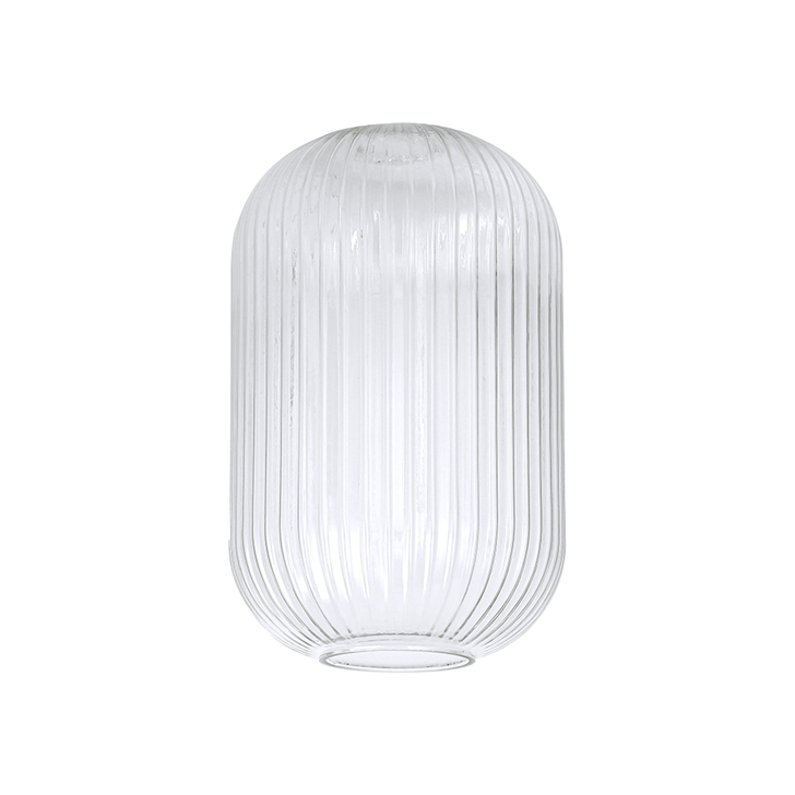Idolite Camille 20cm Tubular Ribbed Glass, Clear