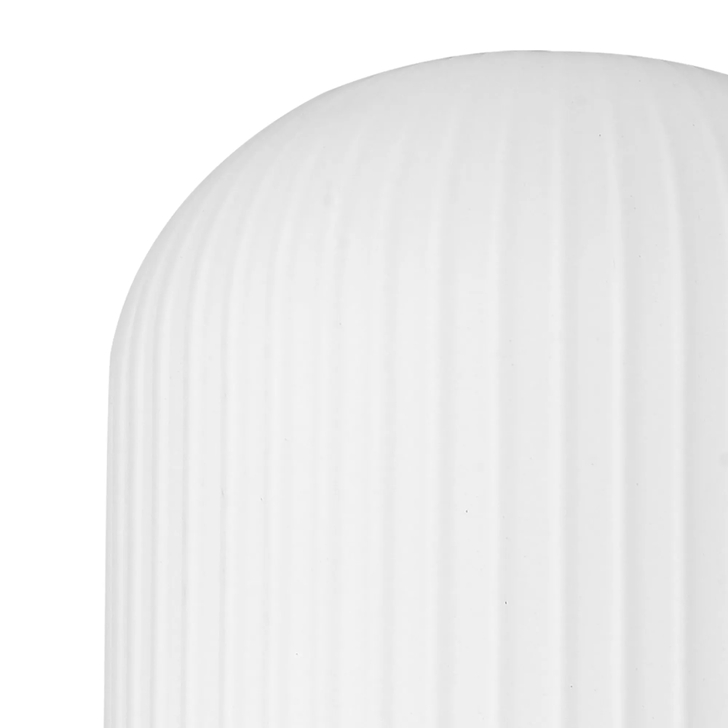 Idolite Camille 20cm Tubular Ribbed Glass, Opal