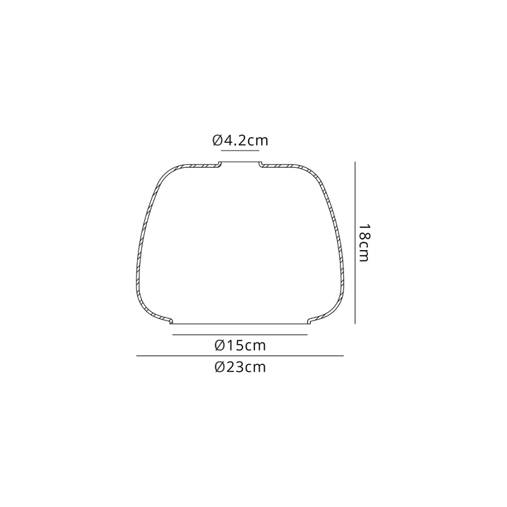 Idolite Camille 23cm Trapezium Glass, Smoke Fade/Clear