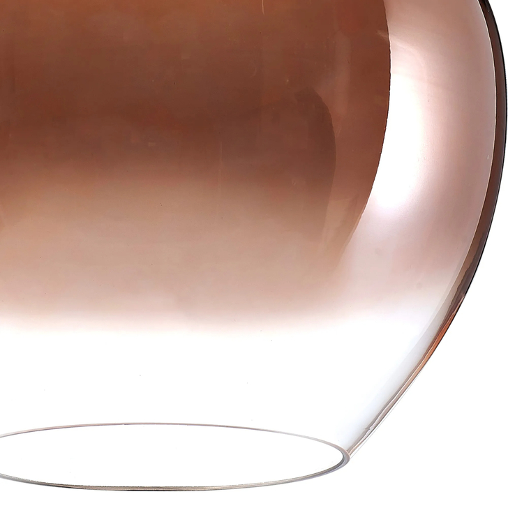 Idolite Camille 24xH20cm Inverted Trapezium Glass, Copper Fade/Clear