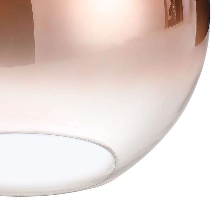 Idolite Camille 25cm Globe Glass, Copper Fade/Clear