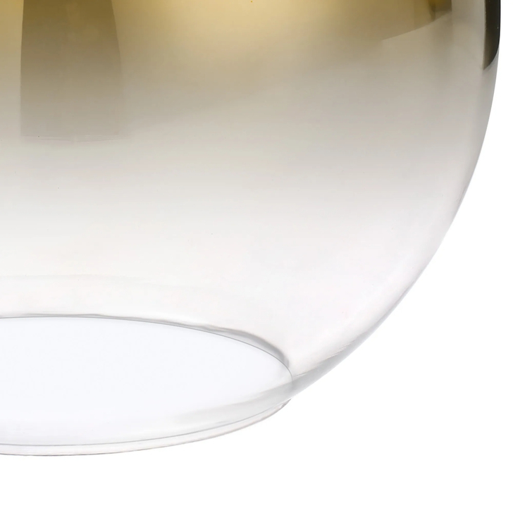 Idolite Camille 25cm Globe Glass, Gold Fade/Clear