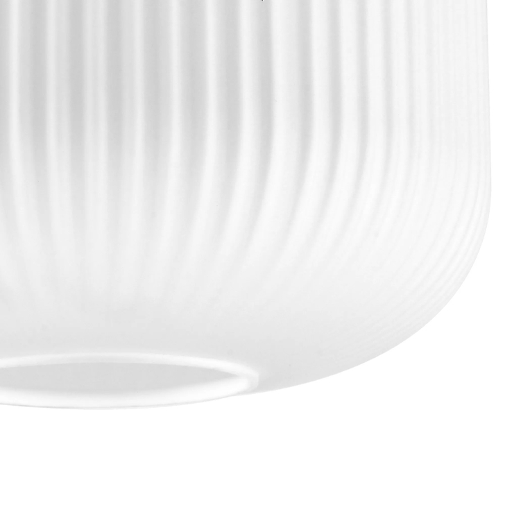 Idolite Camille 25cm Pumpkin Shaped Ribbed Glass, Opal