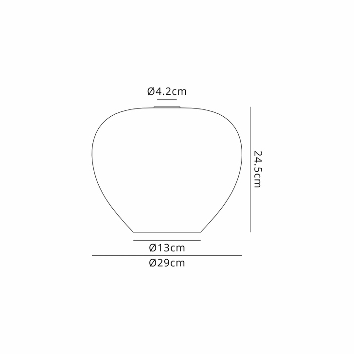 Idolite Camille 29xH24.5cm Inverted Trapezium Glass, Copper Fade/Clear