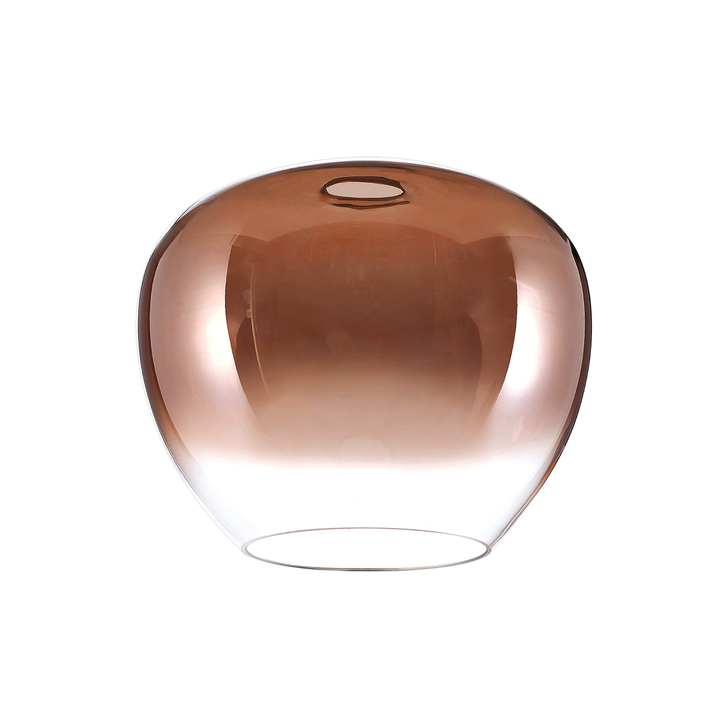Idolite Camille 29xH24.5cm Inverted Trapezium Glass, Copper Fade/Clear