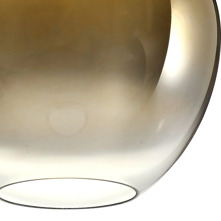 Idolite Camille 29xH24.5cm Inverted Trapezium Glass, Gold Fade/Clear