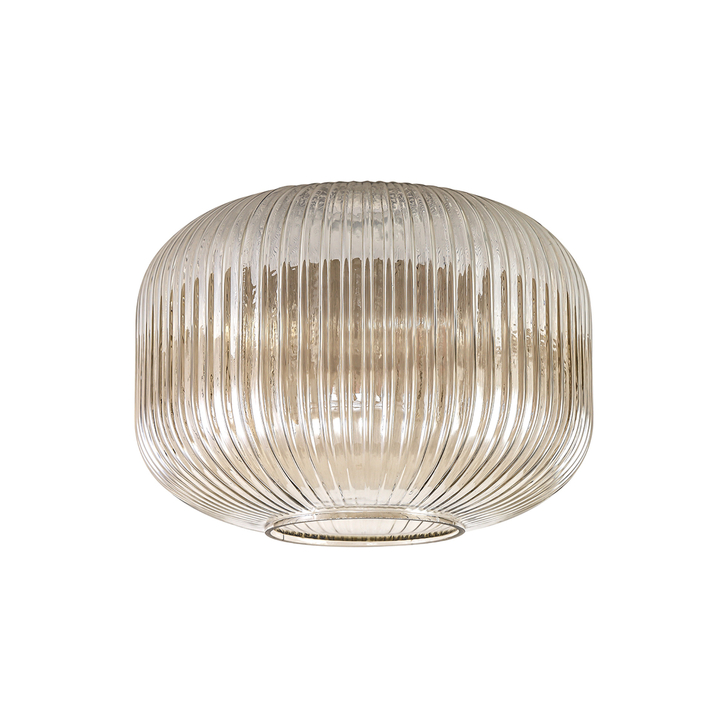 Idolite Camille 30cm Pumpkin Shaped Ribbed Glass, Champagne