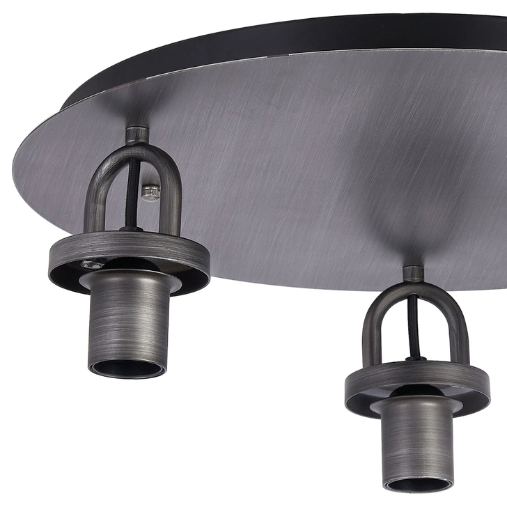 Idolite Camille 45cm Ceiling Light, 3 x E27, Aged Pewter