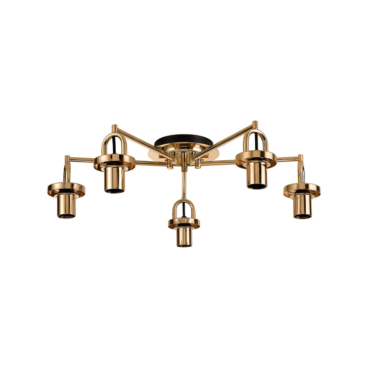 Idolite Camille 64.5cm Semi Flush Ceiling Light, 5 x E27, French Gold
