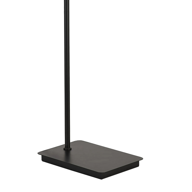Idolite Camille Floor Lamp, 1 Light E27, Matt Black/Matt Black/Oxblood 40x22cm Velvet Shade
