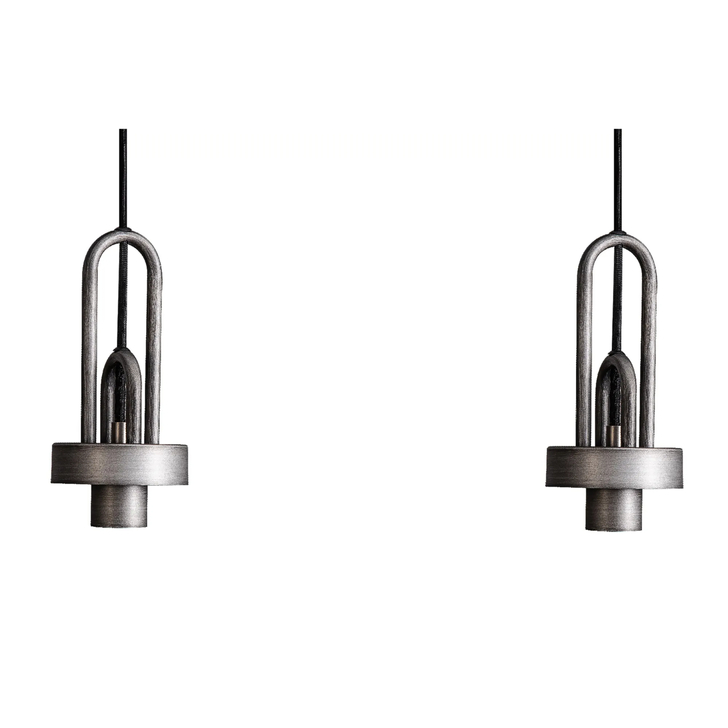 Idolite Camille Linear Suspension Kit, 4 x E27, Aged Pewter/Matt Black