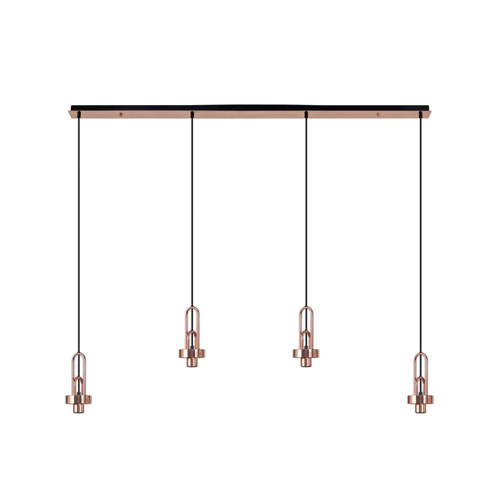 Idolite Camille Linear Suspension Kit, 4 x E27, Copper/Matt Black