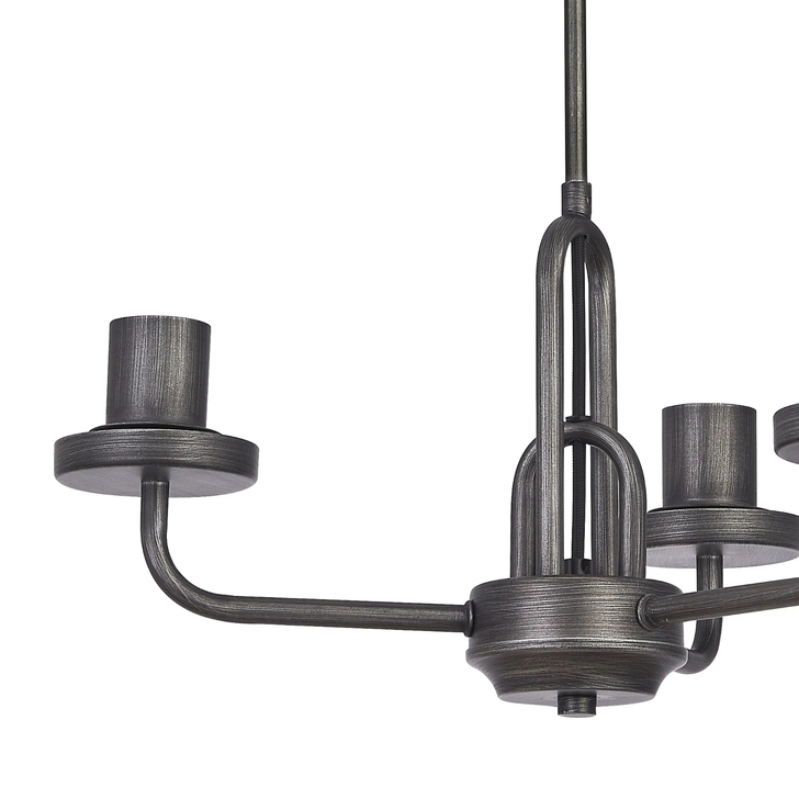 Idolite Camille Pendant/Semi Flush Light, 3 x E27, Aged Pewter