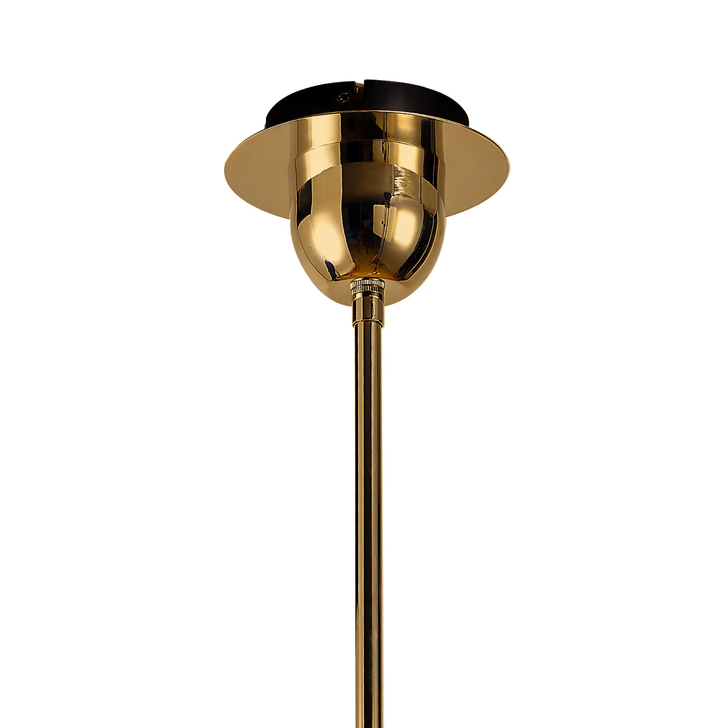 Idolite Camille Telescopic Pendant/Semi Flush Light, 3 x E27, Brass Gold