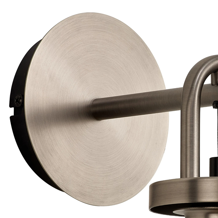 Idolite Camille Wall Light Switched, 1 x E27, Antique Silver