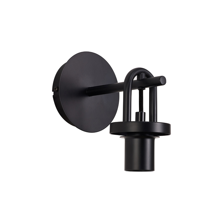 Idolite Camille Wall Light Switched, 1 x E27, Matt Black