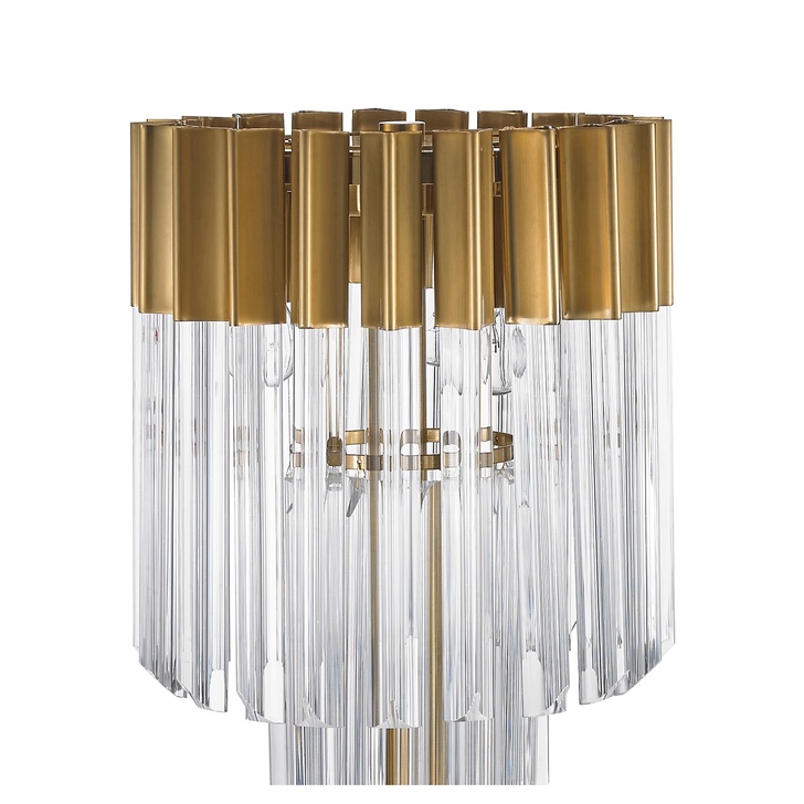 Idolite Carpathian Brass Finish 3 Light Table Lamp