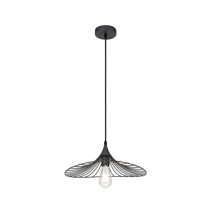 Idolite Cecilia Graphite Finish Single Pendant Light