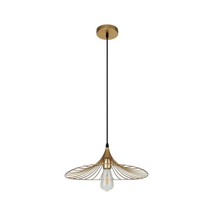 Idolite Cecilia Panited Gold Finish Single Pendant Light