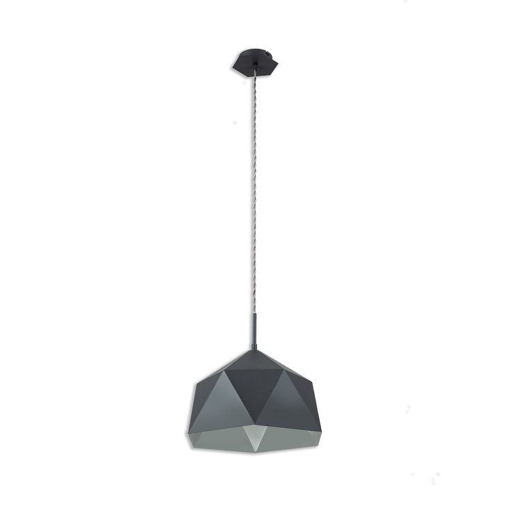 Idolite Celeste Graphite Finish Single Pendant Light C/W White Inner