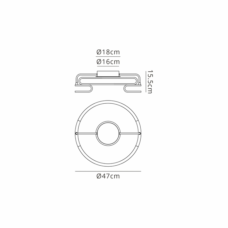 Idolite Conlon 47cm Matt Satin Nickel Flush Led Ceiling Light With 3 Step Dimming - 3000K