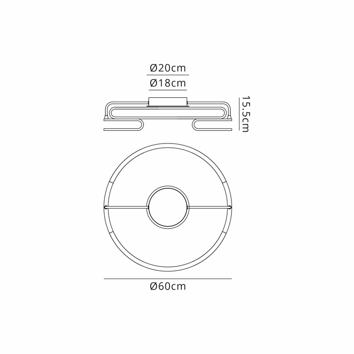 Idolite Conlon 60cm Matt Satin Nickel Flush Led Ceiling Light With 3 Step Dimming - 3000K