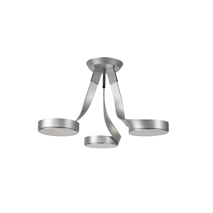 Idolite Debden Polished Chrome/Silver Semi-Flush Led Ceiling Light - 3000K