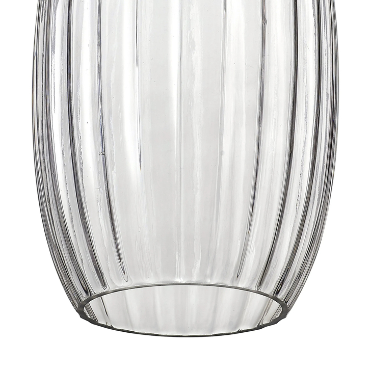 Idolite Devine 18x29cm Clear Ribbed Tubular Glass Shade