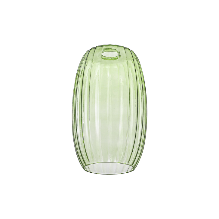 Idolite Devine 18x29cm Green Ribbed Tubular Glass Shade