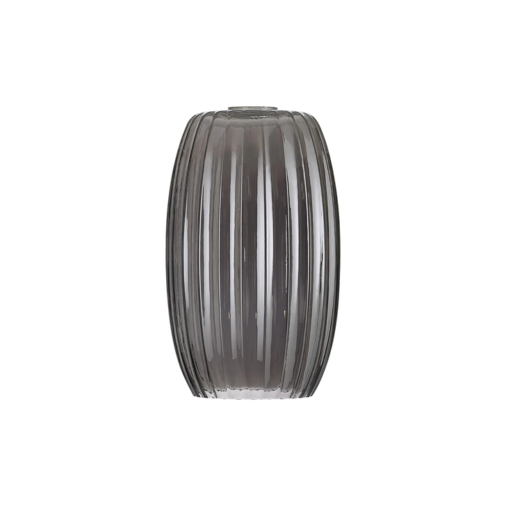 Idolite Devine 18x29cm Smoke Ribbed Tubular Glass Shade