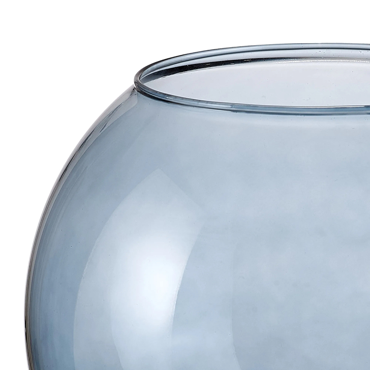 Idolite Devine 20x18cm Open Mouth Round Blue Globe Glass Shade