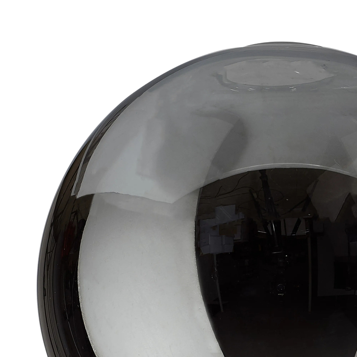 Idolite Devine 20x18cm Open Mouth Round Chrome Plated Globe Glass Shade