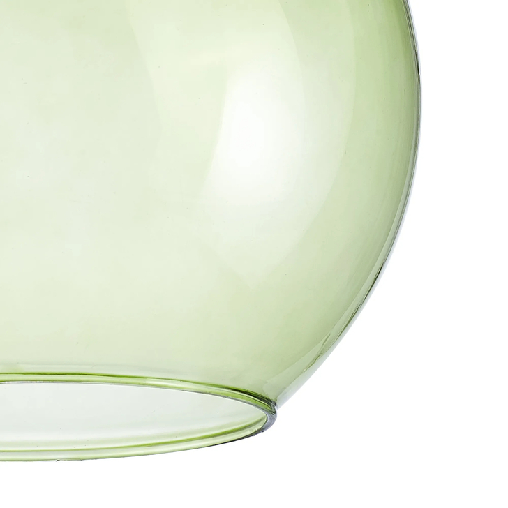 Idolite Devine 20x18cm Open Mouth Round Green Globe Glass Shade