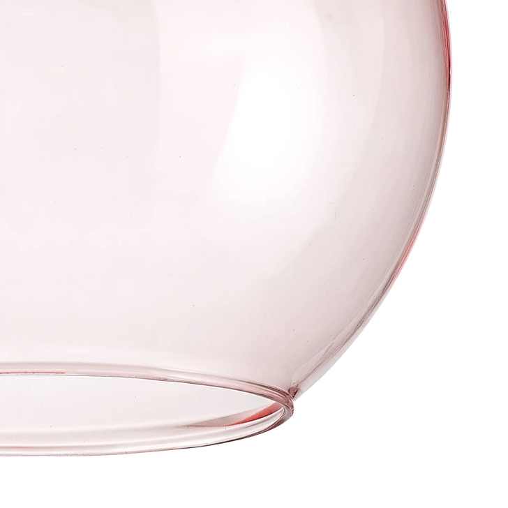 Idolite Devine 20x18cm Open Mouth Round Pink Globe Glass Shade