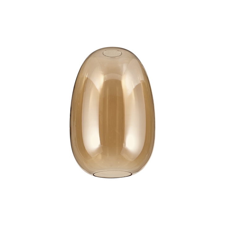 Idolite Devine 20x30cm Amber Plated Slim Curved Trapezium Glass Shade