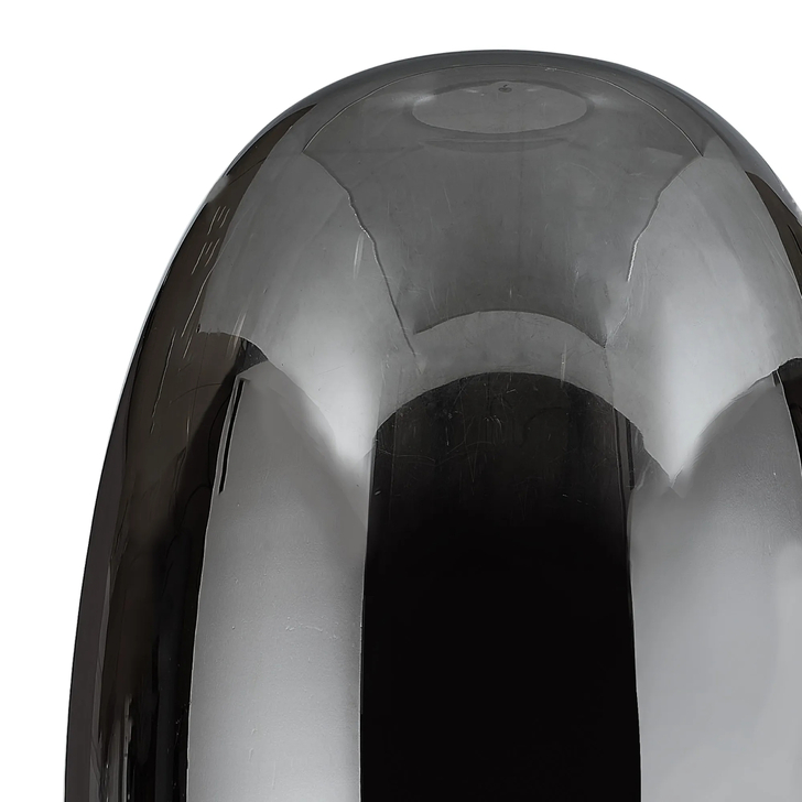 Idolite Devine 20x30cm Chrome Plated Slim Curved Trapezium Glass Shade