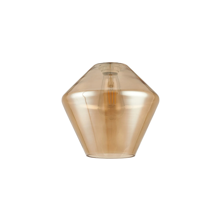 Idolite Devine 23x21.5cm Amber Plated Diamond Glass Shade