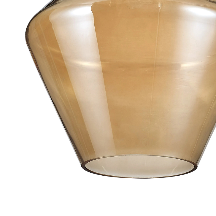 Idolite Devine 23x21.5cm Amber Plated Diamond Glass Shade