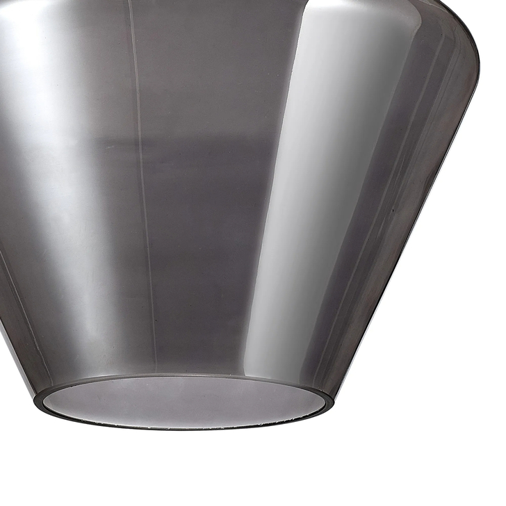 Idolite Devine 23x21.5cm Smoke Plated Diamond Glass Shade