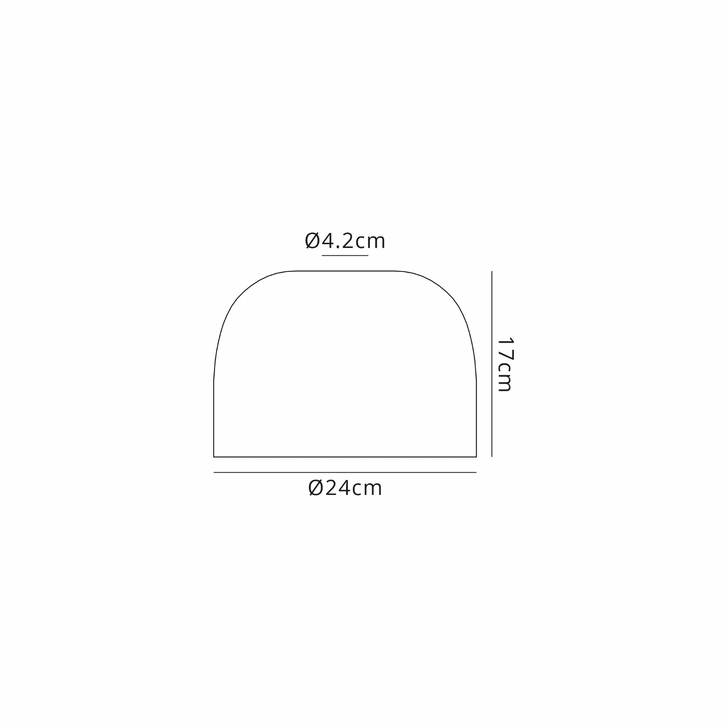 Idolite Devine 24x17cm Mercury Cloche Glass Shade