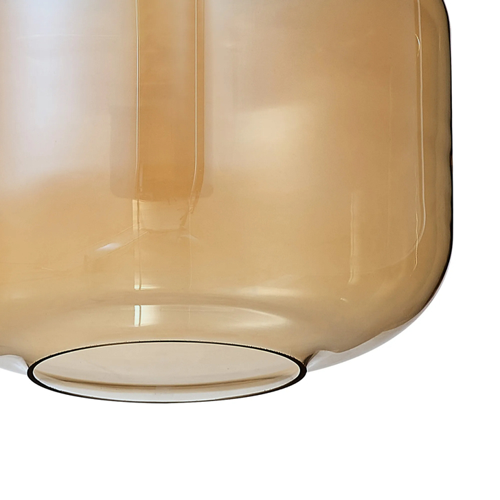 Idolite Devine 25x19.5cm Amber Plated Pumpkin Glass Shade
