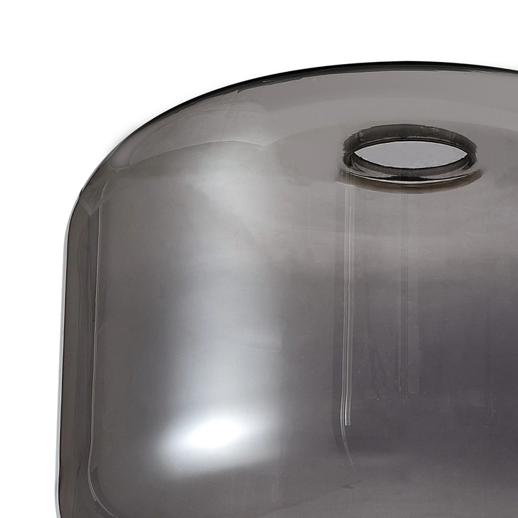 Idolite Devine 25x19.5cm Smoke Plated Pumpkin Glass Shade