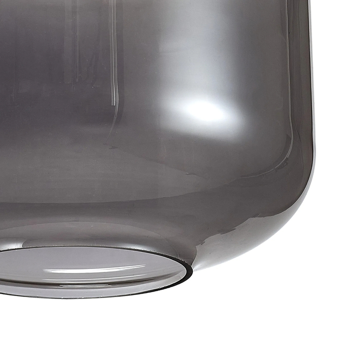 Idolite Devine 25x19.5cm Smoke Plated Pumpkin Glass Shade