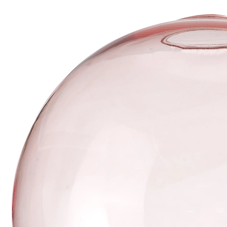 Idolite Devine 25x22.5cm Open Mouth Round Pink Globe Glass Shade