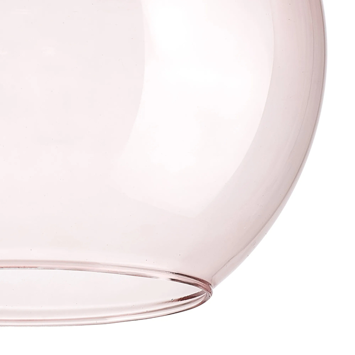 Idolite Devine 25x22.5cm Open Mouth Round Pink Globe Glass Shade