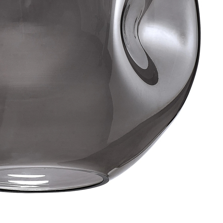 Idolite Devine 25x23.5cm Smoke Plated Round Dimple Glass Shade