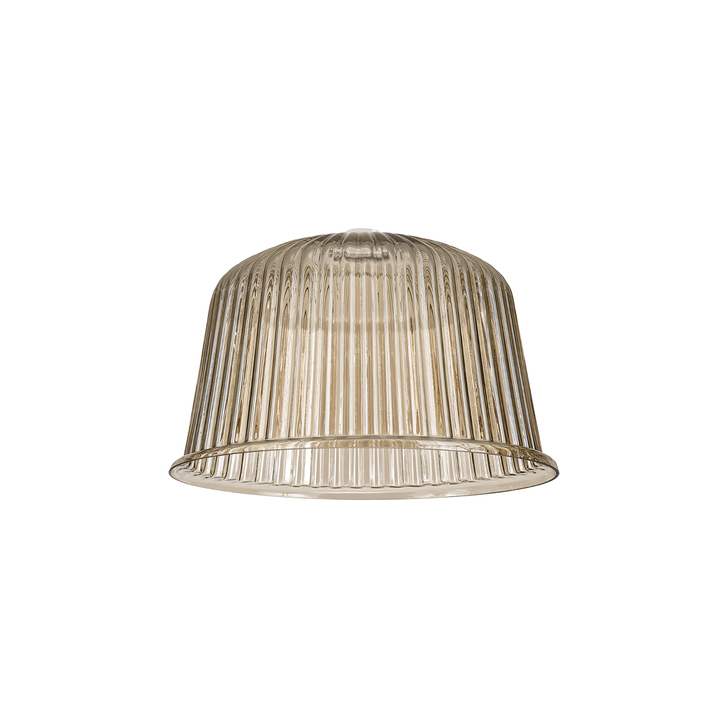 Idolite Devine 28x17.5cm Champagne Ribbed Dome Glass Shade