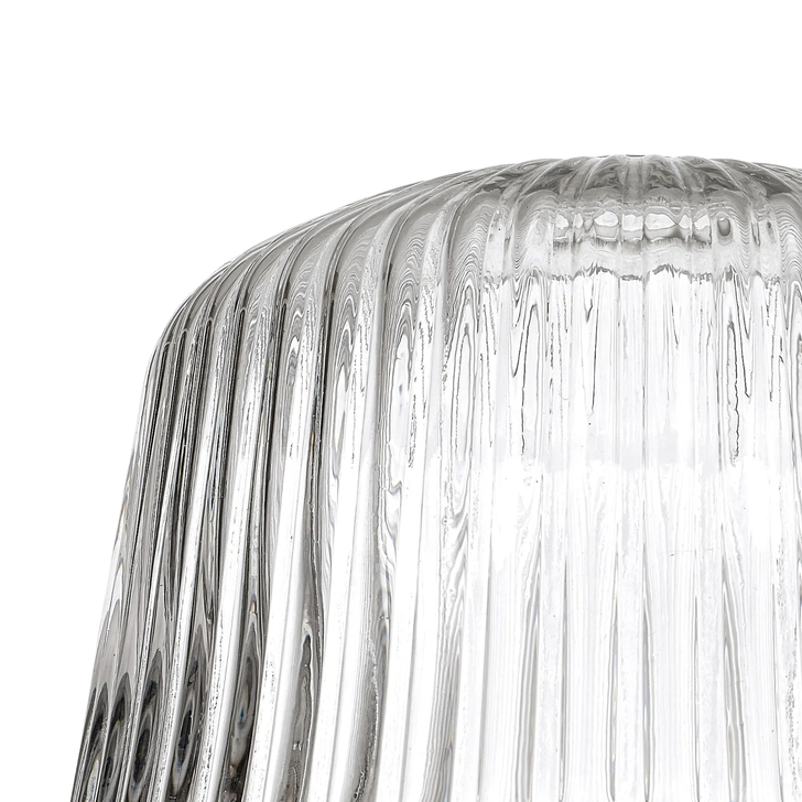 Idolite Devine 28x17.5cm Clear Ribbed Dome Glass Shade