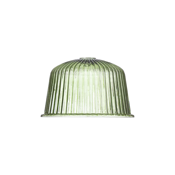 Idolite Devine 28x17.5cm Green Ribbed Dome Glass Shade
